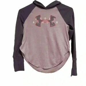 Under Armour Girl’s Longsleeve Hooded T-Shirt Top Purple Blouse Sz. Youth M